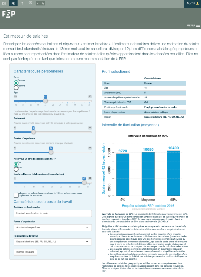 Estimateur de salaire FSP